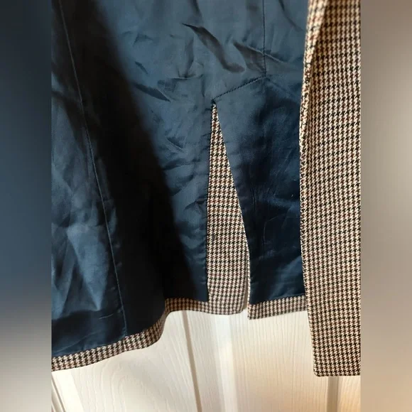 Massimo Dutti Houndstooth Blazer in Brown and Black - Picture 8 of 8